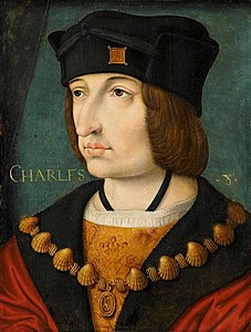 查理八世，路易十一之子，戴圣弥额尔勋章项圈