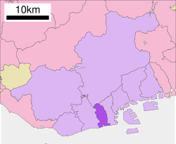 長田區在兵庫縣的位置