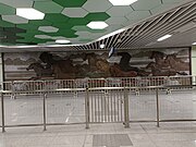 3号线站厅艺术墙《丝路骏马》（2022年12月）