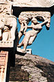 印度中央邦的始建於阿育王時代的桑奇大塔東門的夜叉雕塑
