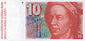 第六版10元瑞士法郎纸币正面[52]