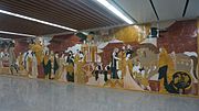 站廳藝術牆《絲路風情》（2013年9月）