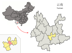 峨山彝族自治县的地理位置