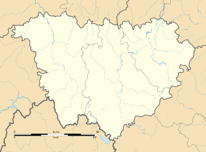阿尔宗河畔博讷在上卢瓦尔省的位置