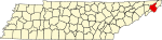 標示出卡特县位置的地圖