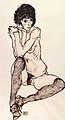 埃貢·席勒《裸體的女人》1914年