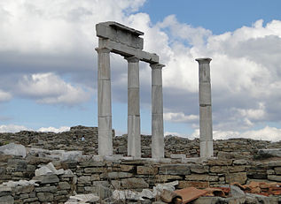 提洛岛的波塞冬神庙遗迹