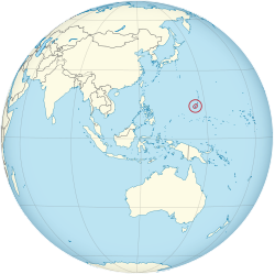 关岛位置（红圈）