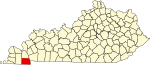 State map highlighting 卡洛威 County