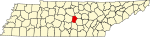 標示出坎农县位置的地圖