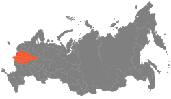 中央經濟地區在俄羅斯的位置