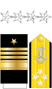 海军上将将星、肩章和袖标