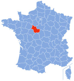 卢瓦-谢尔省在法国的位置