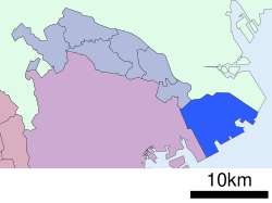 川崎區在神奈川縣的位置