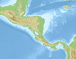 2002年布里卡地震在中美洲的位置