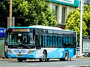 重組後江南公交的天藍色塗裝 （76路於邁皋橋廣場，型號為福田BJ6123C7BTD-1）