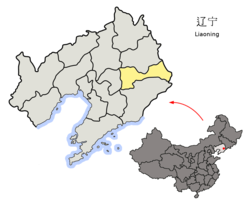 本溪市在遼寧省的地理位置