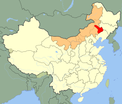 通遼市在內蒙古自治區的地理位置