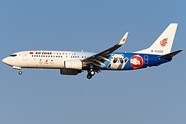 2022年冬季奧林匹克運動會塗裝的波音737-800
