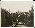 File:Donald A. Smith driving the Last Spike to complete the Canadian Pacific Railway, 1885