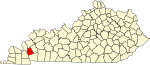 State map highlighting 萊昂 County