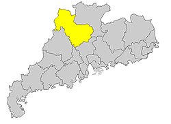 清远市在广东省的地理位置