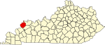 State map highlighting 猶尼昂 County