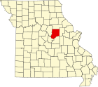 卡勒韦县在密苏里州的位置