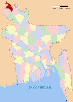 班乔戈尔县於孟加拉位置圖