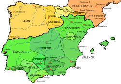 1037年的卡斯蒂利亚王国疆域