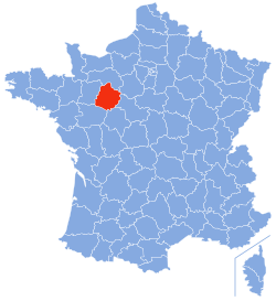 萨尔特省在法国的位置