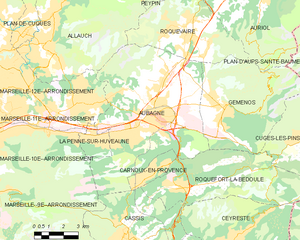 欧巴涅市镇地图