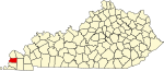 State map highlighting 卡萊爾 County