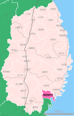 陸前高田市位置圖