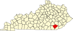 State map highlighting 諾克斯 County