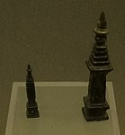 银、铜供养塔，藏于大理市博物馆