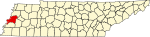 標示出劳德代尔县位置的地圖