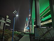 巴濱路濕地公園站的夜景