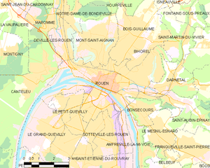 鲁昂市镇地图