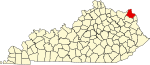 State map highlighting 格里納普 County