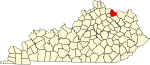 State map highlighting 梅森 County