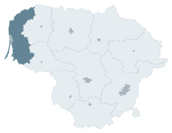 克莱佩达县在立陶宛的位置
