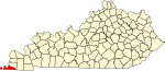 State map highlighting 富爾頓 County