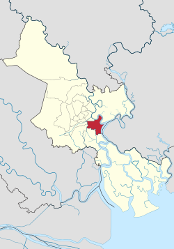 第七郡在胡志明市的位置