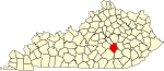 State map highlighting 羅克卡斯爾 County