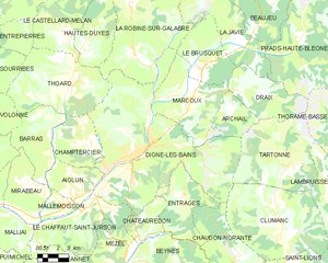 迪涅莱班城区地图